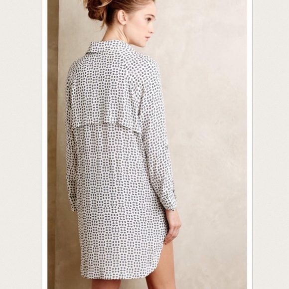 Anthropologie Button Trench Shirt Dress XS - Picture 2 of 3